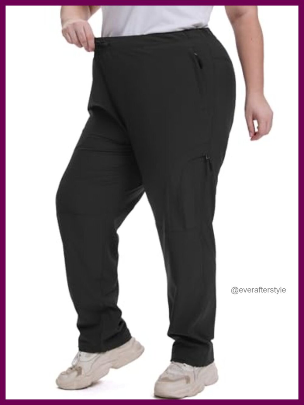 Plus Size Women's Waterproof Hiking Pants UPF 50 Cargo